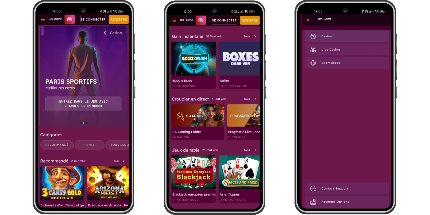 LetsJackpot Casino App-schermafbeelding